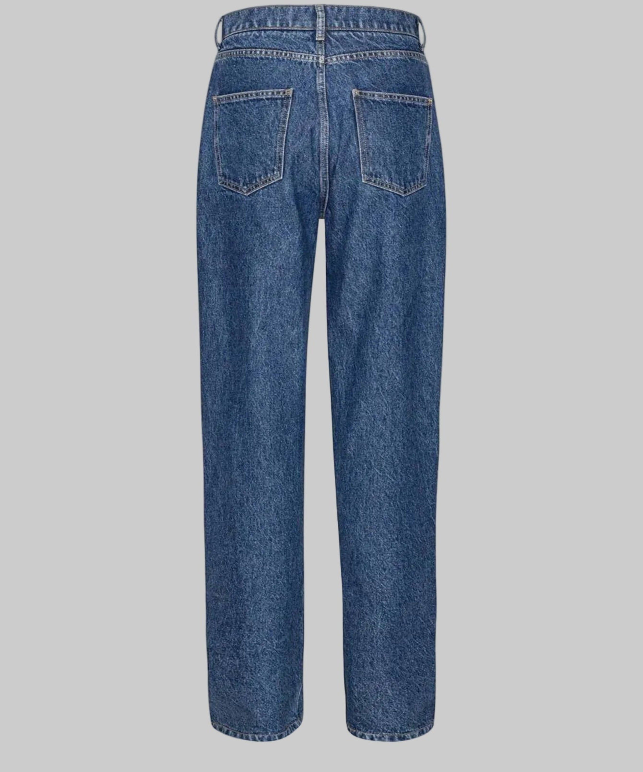 Blue jeans on a white background