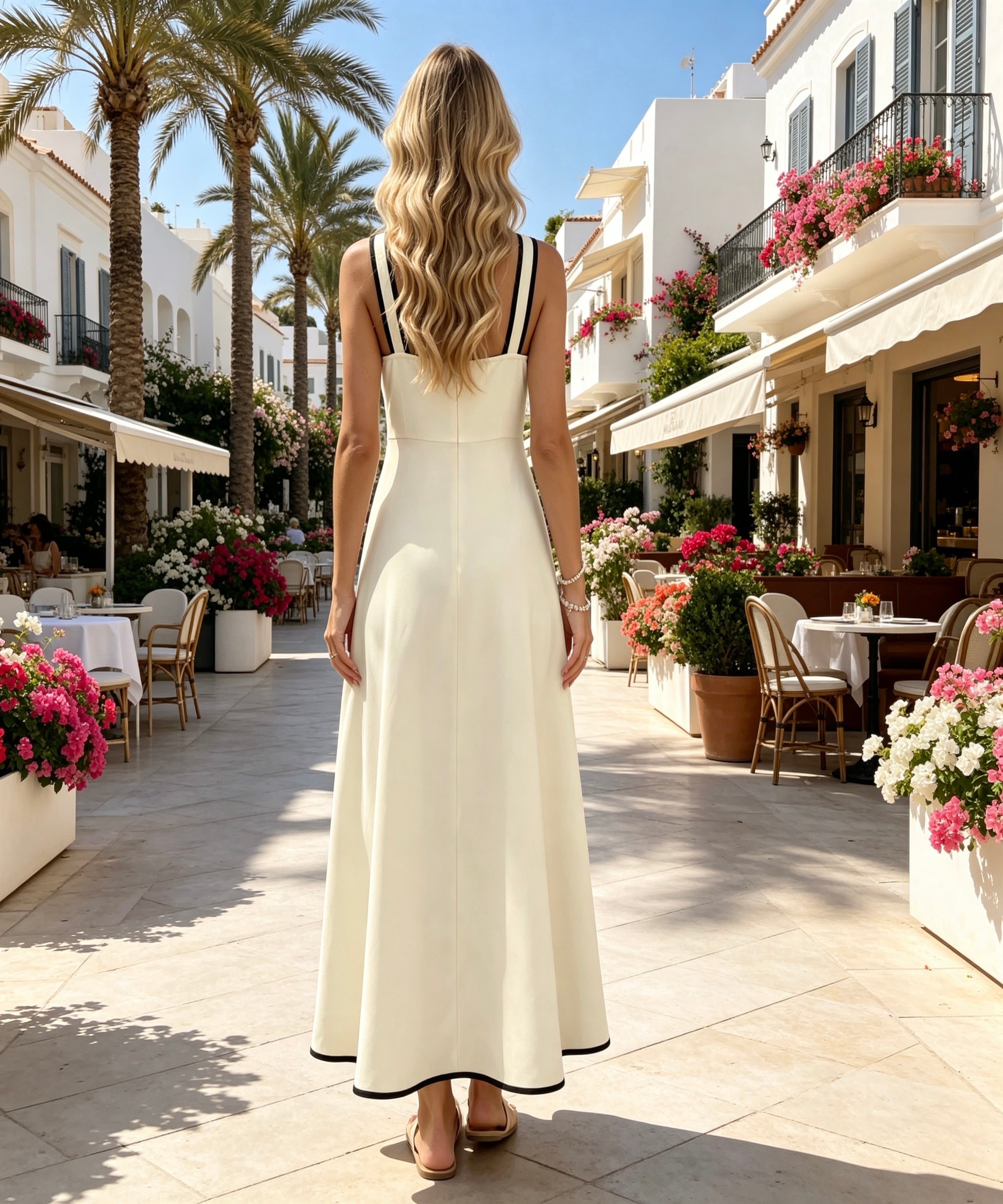 women walking whit the back on a street