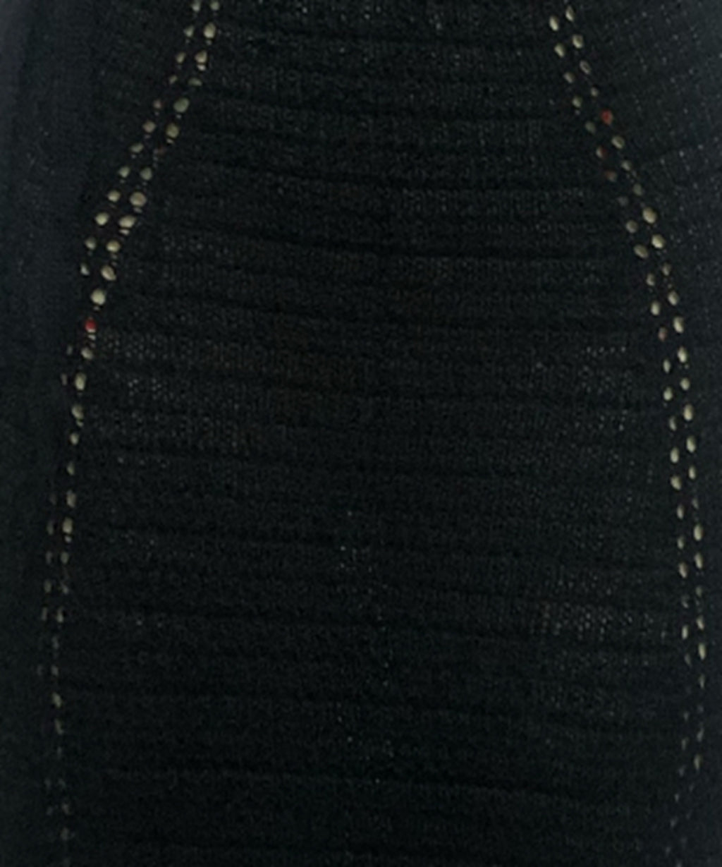 black material of the dress