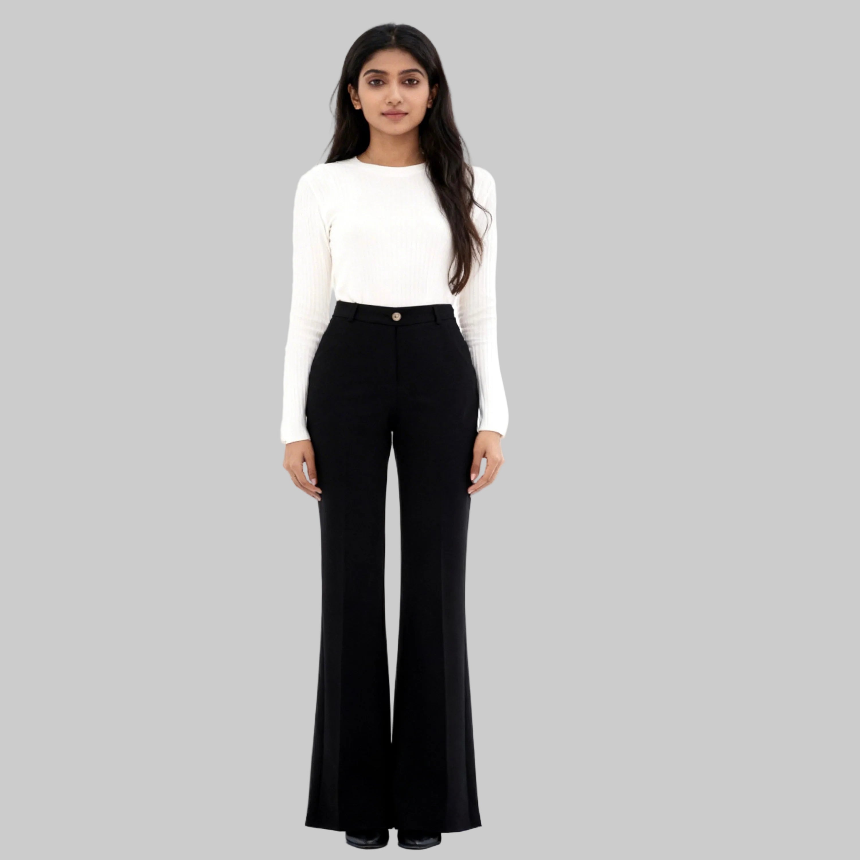 Asian casual dressed on a white background