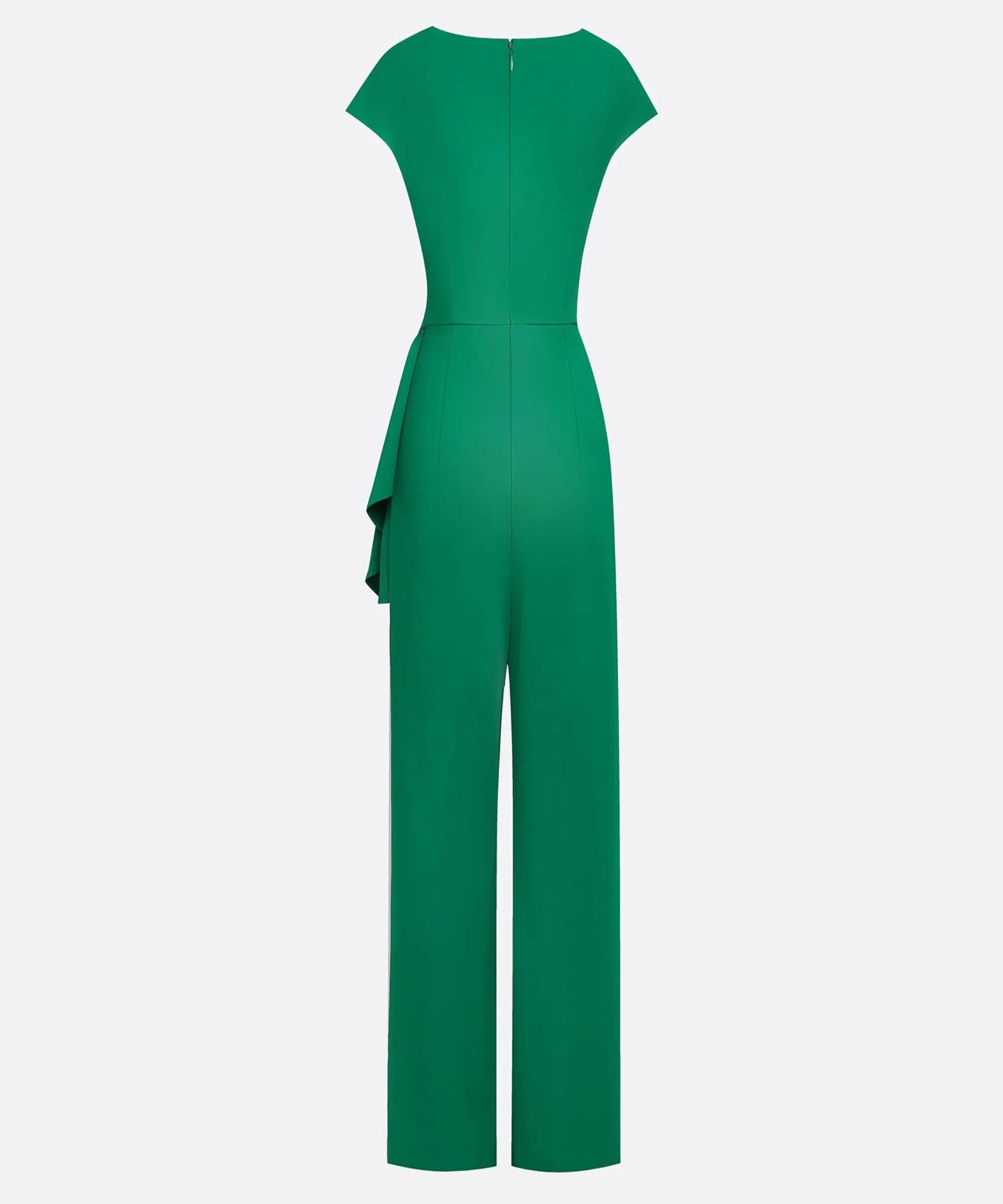 Green jumpsuit on a light gray background