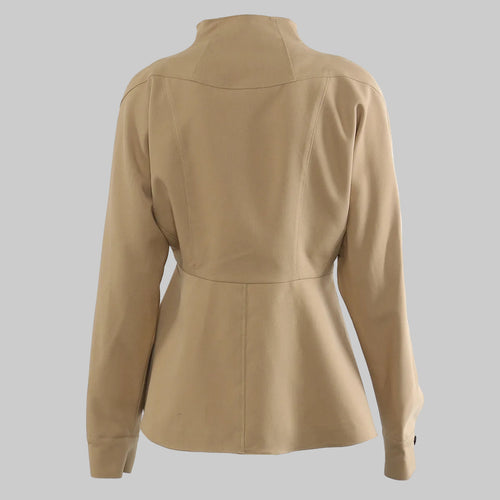 Beige jacket on a white background